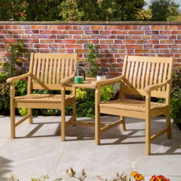 Rowlinson Farnham Eucalyptus Wood 2 Seater Companion Seat - thumbnail 1