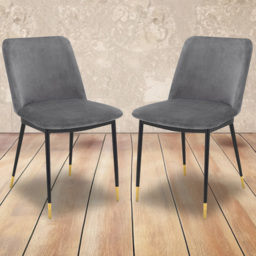 Julian Bowen Delaunay Set of 2 Grey Dining Chair