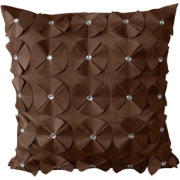 Intimates Vogue Chocolate Diamante Filled Cushion 56 x 56cm 2 Pack