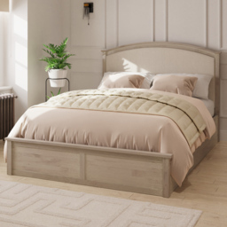 GFW Madrid King Size Limed Oak Ottoman Bed