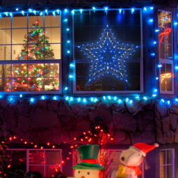 The Christmas Workshop 35 LED Star Silhouette Light Blue and White - thumbnail 4