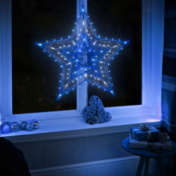 The Christmas Workshop 35 LED Star Silhouette Light Blue and White - thumbnail 3
