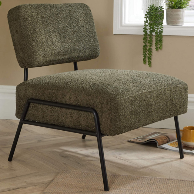 Home Source Montana Olive Boucle Chair - image 1