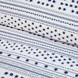 Berkley Navy and White Double Duvet Set - thumbnail 3