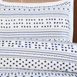 Berkley Navy and White Double Duvet Set - thumbnail 2