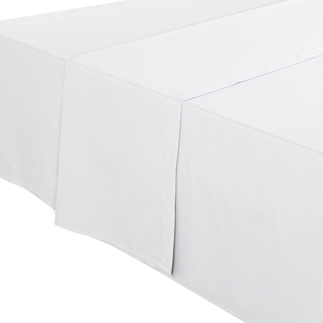 My Home White Single Polycotton Flat Bed Sheet - image 1