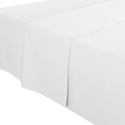 My Home White Single Polycotton Flat Bed Sheet