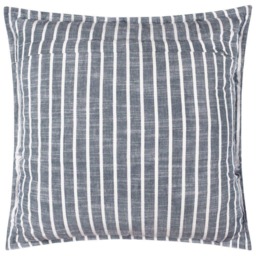 Yard Hessle Stripe Blue Cotton Cushion 45 x 45cm - thumbnail 3