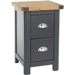 Core Products Dunkeld 2 Drawer Midnight Blue Petite Bedside Table - thumbnail 2
