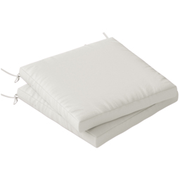 Outsunny Cream White Waterproof Garden Chair Seat Pad Cushion 50 x 50cm 2 Pack