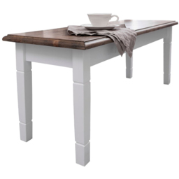 Noa and Nani Canterbury White and Dark Pine Dining Bench 127cm - thumbnail 2