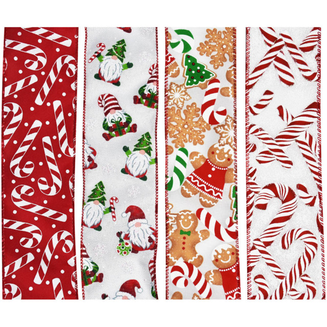 Single Candy Cane Lane Novelty Candy Cane Christmas Ribbon in Assorted styles - image 1