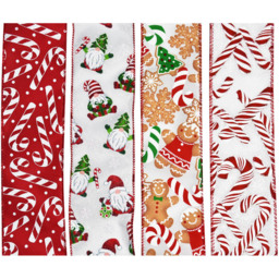 Single Candy Cane Lane Novelty Candy Cane Christmas Ribbon in Assorted styles - thumbnail 1