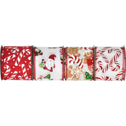Single Candy Cane Lane Novelty Candy Cane Christmas Ribbon in Assorted styles - thumbnail 3