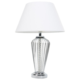 Adeline Chrome and White Table Lamp - thumbnail 1