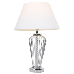 Adeline Chrome and White Table Lamp - thumbnail 3