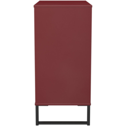 Crowndale Hong Kong 4 Drawer Red Matt Chest of Drawers Ready Assembled - thumbnail 4