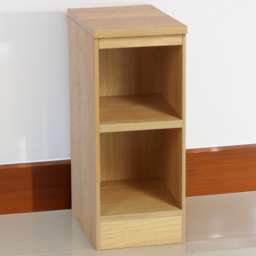 R White Cabinets Brown 2 Shelf Narrow Bookcase