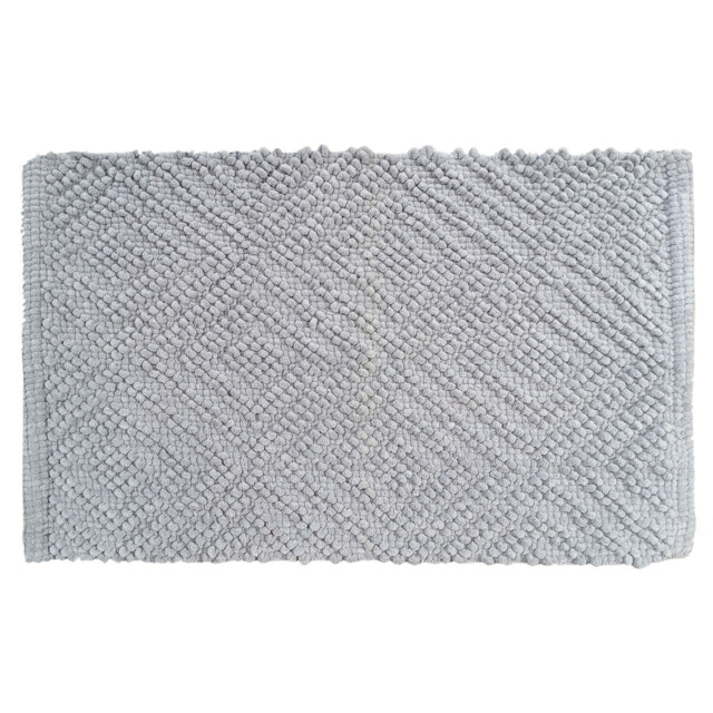Silver Diamond Bobble Bath Mat 45 x 75cm