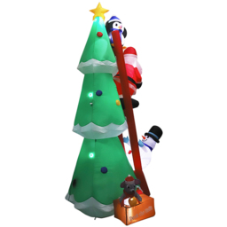 Living and Home Santa Snowman and Penguin Inflatable LED Decoration 6ft - thumbnail 4