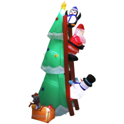 Living and Home Santa Snowman and Penguin Inflatable LED Decoration 6ft - thumbnail 3