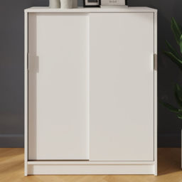 GFW Leighton White 2 Sliding Door Shoe Cabinet