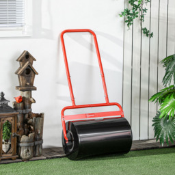 Outsunny 38L Red Fillable Steel Lawn Roller - thumbnail 2