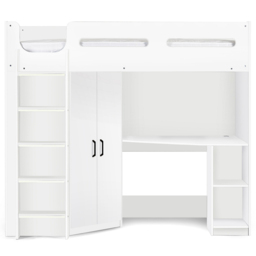 Julian Bowen Hercules All White High Sleeper with Storage - thumbnail 3
