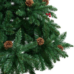 Living and Home Pine Cones and Berries Artificial Christmas Tree with Foldable Stand 6ft - thumbnail 4