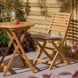 Rowlinson Ashdown 2 Seater Foldable Bistro Set with Cushions - thumbnail 3