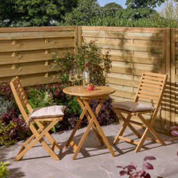 Rowlinson Ashdown 2 Seater Foldable Bistro Set with Cushions