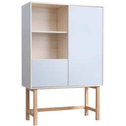 Noa and Nani Jarstorp 2 Shelf Grey and Oak Display Cabinet - thumbnail 2