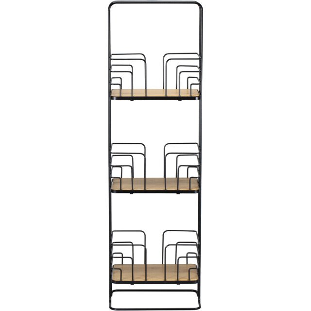 Bathstore 3 Shelf Black Wire Bamboo Bathroom Caddy - image 1