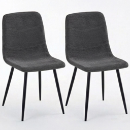 FWStyle Nova Evie 2 Seater Sintered Stone Square Dining Set Grey - thumbnail 2