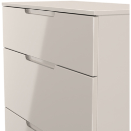 Crowndale Milan Kashmir Gloss and Kashmir 3 Drawer Deep Chest of Drawers Ready Assembled - thumbnail 4