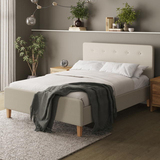 GFW Ashbourne Double Natural Bed Frame - image 1