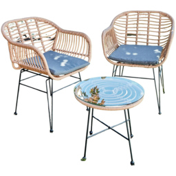 Home Source Flora Natural Bistro Set - thumbnail 4