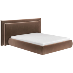 SOLACE+CO Sigrid Chocolate Double Velvet Ottoman Bed - thumbnail 2