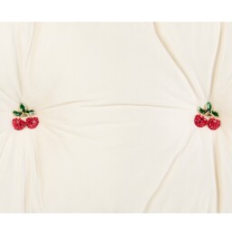Cherries Embellished Cushion Off White - thumbnail 3