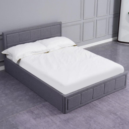 Portland Kosy Koala Double Grey Wooden Gas Lift Ottoman Bed with Mattress - thumbnail 1