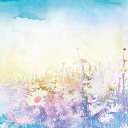 Origin Murals Daisy Meadow Purple Wall Mural - thumbnail 2