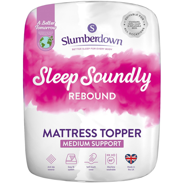 Slumberdown Single Sleep Soundly Rebound Mattress Topper - image 1