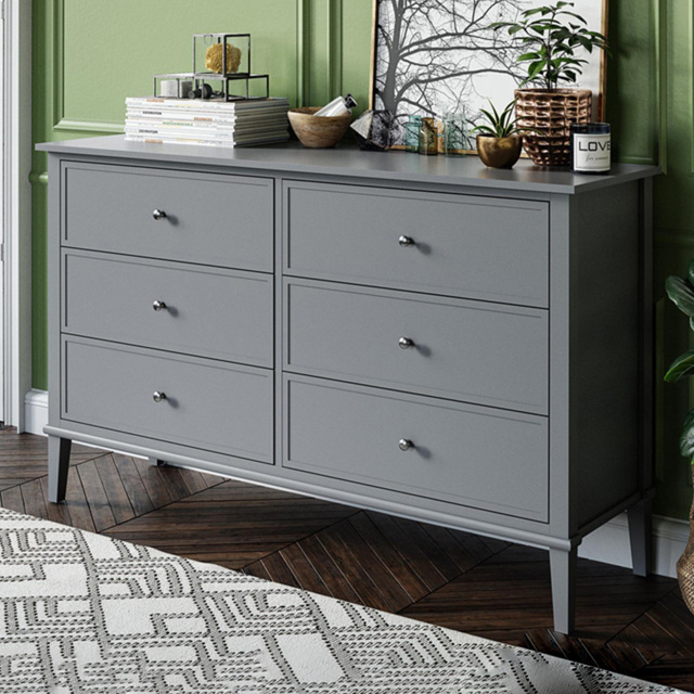 Dorel Franklin 6 Drawer Grey Dresser - image 1
