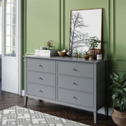 Dorel Franklin 6 Drawer Grey Dresser - thumbnail 3