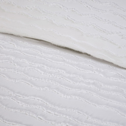 Marina White Super King Size Tufted Duvet Set - thumbnail 3