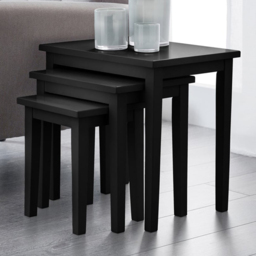 Julian Bowen Cleo Black Nest of Tables Set of 3