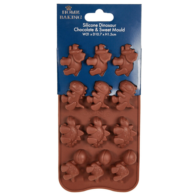 Home Baking Brown Dinosaur Chocolate and Sweet Silicone Mould - image 1