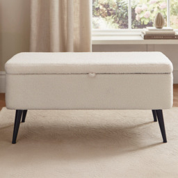 GFW Lola Cream Storage Ottoman