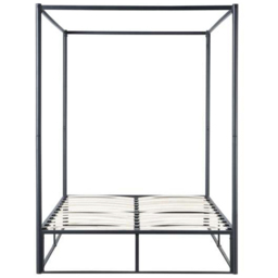 Farringdon Small Double Black Metal 4 Poster Bed Frame - thumbnail 4