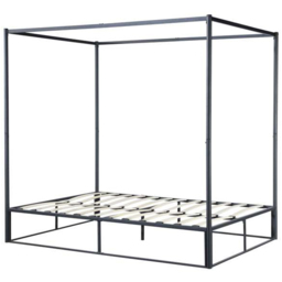Farringdon Small Double Black Metal 4 Poster Bed Frame - thumbnail 2